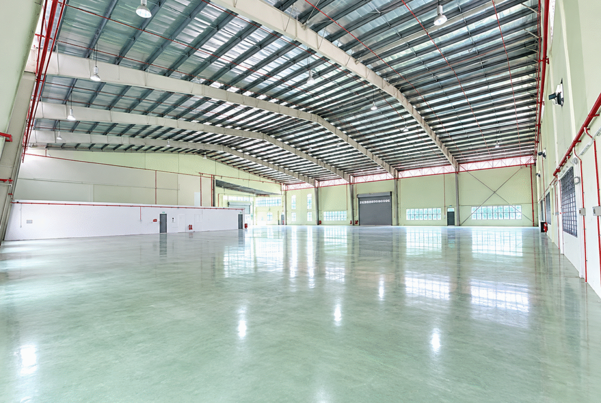 Desa Cemerlang factory interior with 9 metre ceiling