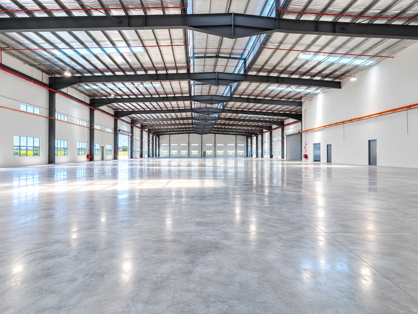 Detached factory for sale in Desa Cemerlang – high ceiling and open production space
